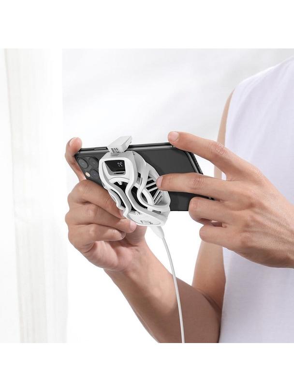 BASEUS wentylator do chłodzenia smartfona gaming GAMO GA06 biały GMGA06-02