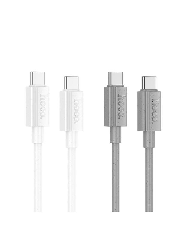 Kabel USB C do USB C Hoco 3A 60W 1 m X107 szary
