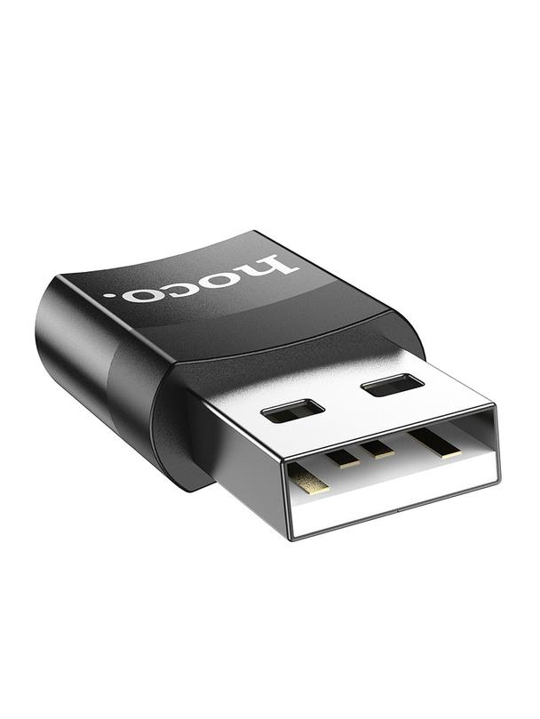 Adapter OTG USB A do USB C Hoco UA17 czarny