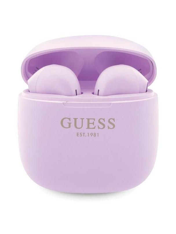 GUESS słuchawki bezprzewodowe bluetooth TWS + stacja dokująca GUTWST26PSU (Classic EST Logo) fioletowe
