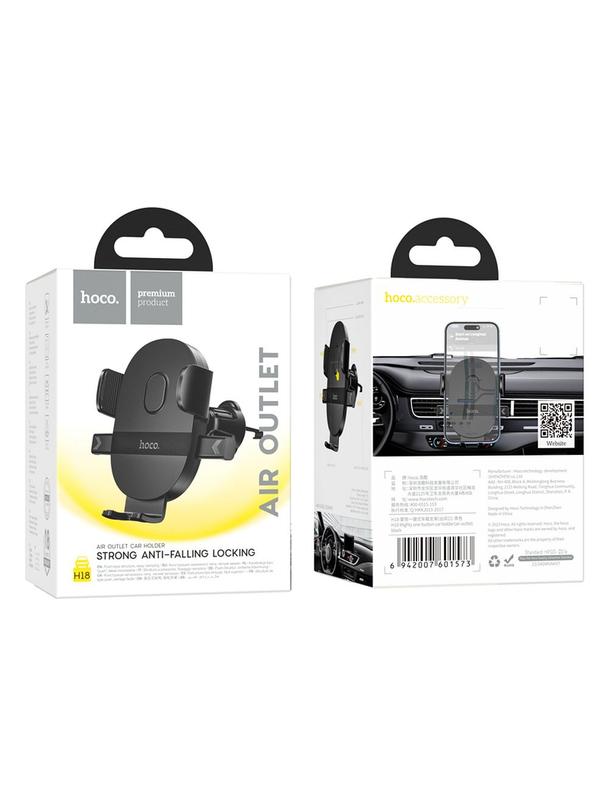 Uchwyt na telefon do samochodu uniwersalny Hoco do kratki H18 czarny