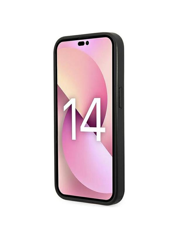 KARL LAGERFELD futerał do IPHONE 14 Pro KLHCP14LSAPKHK (Saffiano With Karl Head Patch) czarny