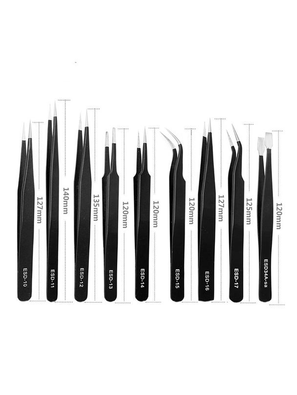 UF-TOOLS - Zestaw pincet ESD-9 (9szt.)