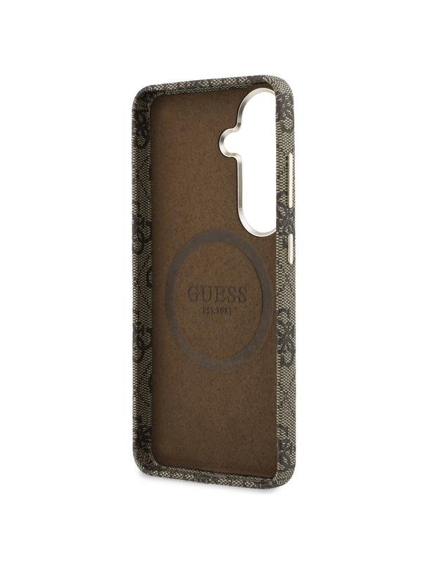 GUESS futerał do SAMSUNG S26 GUHMS26S5P4FWMSW (4G Script MagSafe) brązowy