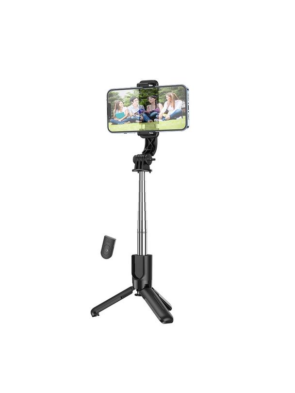 Selfie stick Hoco tripod z pilotem bezprzewodowym K17 czarny