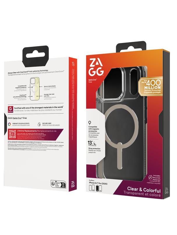 ZAGG futerał SANTA CRUZ SNAP kompatybilny z MagSafe do IPHONE 17 Pro titanium