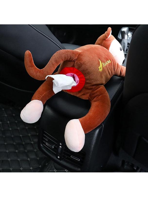 Pojemnik na chusteczki w kształcie małpy zawieszany brązowy