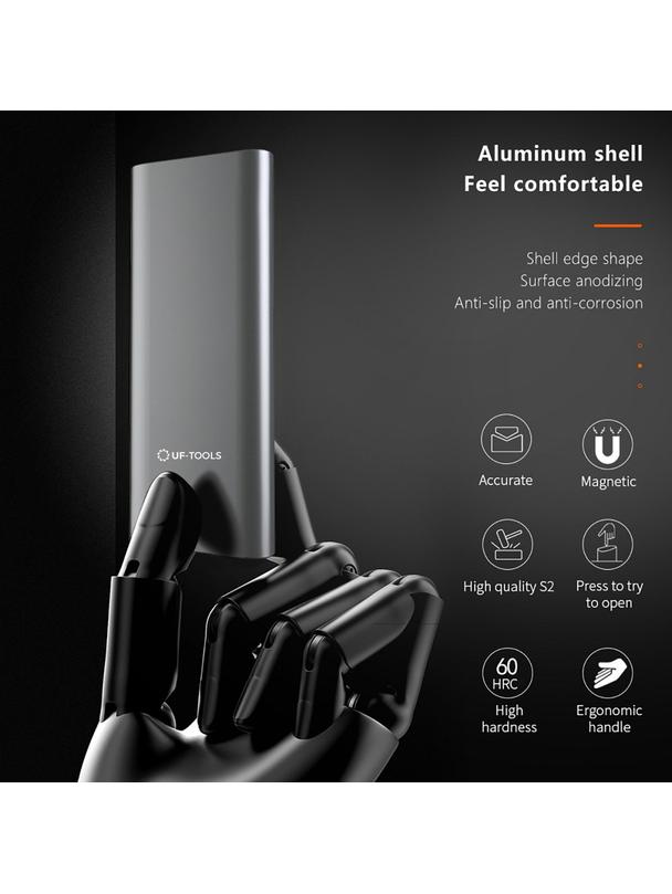 UF-TOOLS - Wkrętak precyzyjny z wymiennymi bitami 48w1