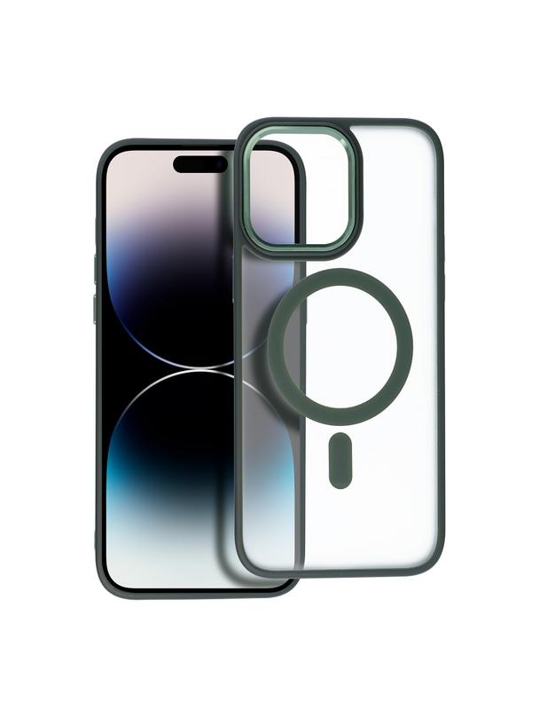Futerał MATTE MAG COVER kompatybilny z MagSafe do IPHONE 14 Pro Max zielony