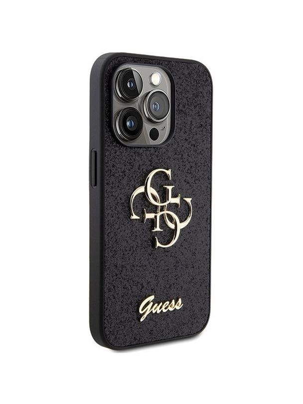 GUESS futerał do IPHONE 15 Pro GUHCP15LHG4SGK (Fixed Glitter Big 4G) czarny