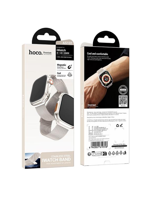 Pasek do Apple Watch Hoco magnetyczny stal 42 / 44 / 45 / 49 mm AS101 gwiezdny