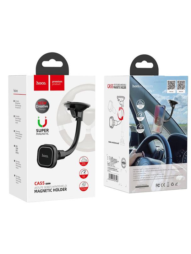 Uchwyt na telefon do samochodu magnetyczny Hoco do szyby / deski CA55 czarny