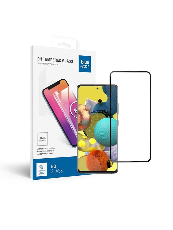 Szkło hartowane do Samsung Galaxy A51 (full glue / case friendly) Blue Star 5D czarne
