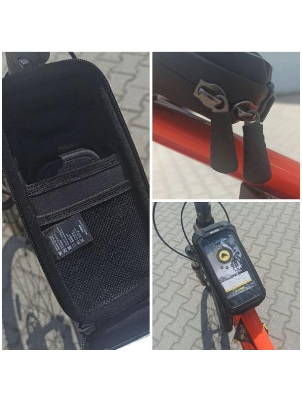 WILDMAN sakwa rowerowa na kierownicę na zamek 0,5L (4" - 7") X3 czarna