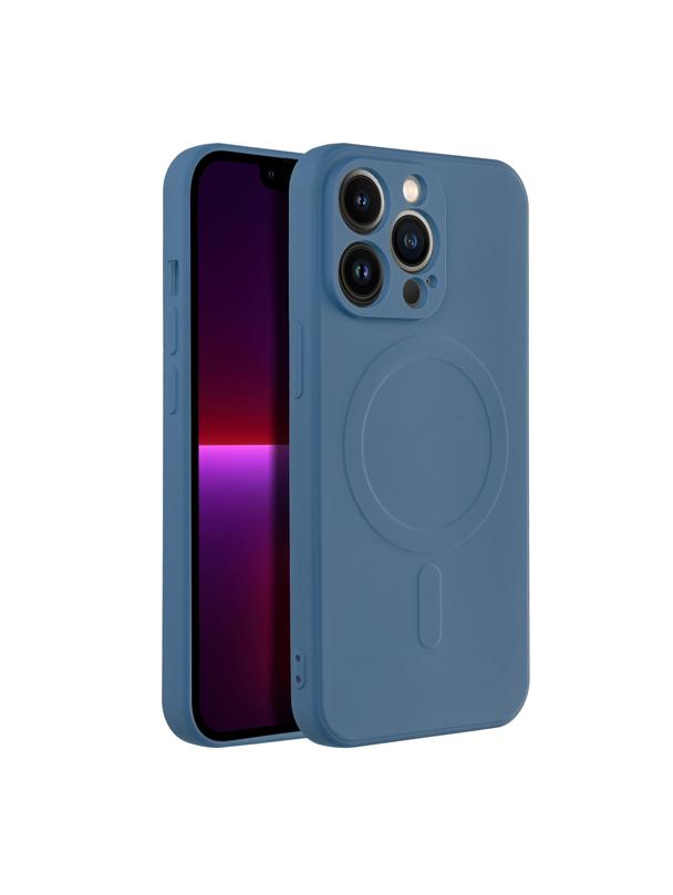 Futerał SILICONE MAG COVER kompatybilny z MagSafe do IPHONE 13 Pro niebieski