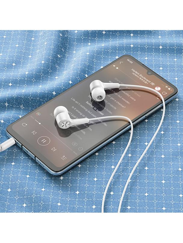 Słuchawki przewodowe douszne Jack 3,5 mm Hoco M104 białe