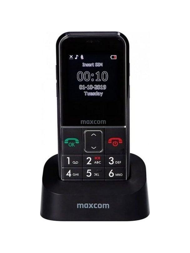 MAXCOM telefon dla seniora + opaska SOS MM735 czarny