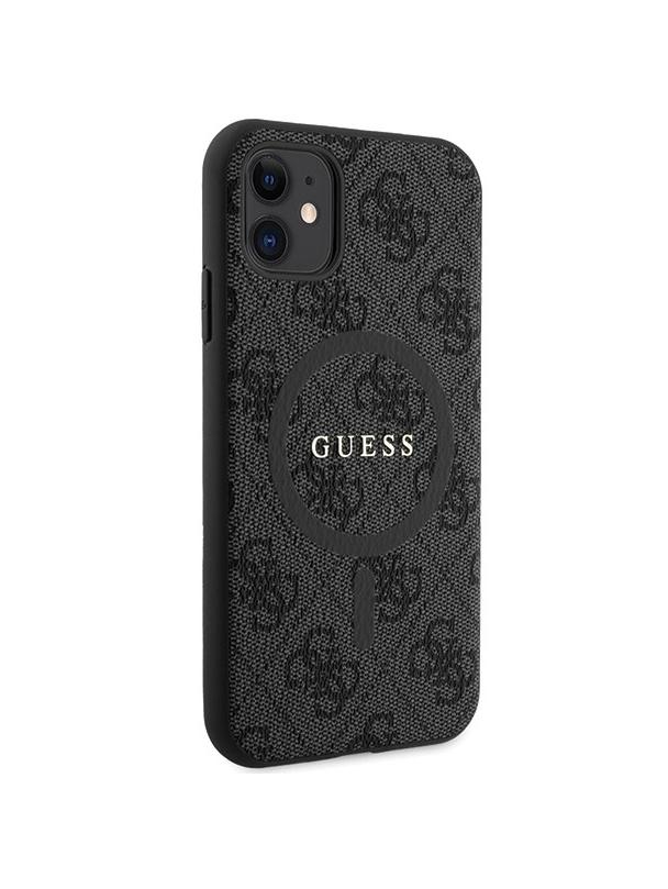GUESS futerał do IPHONE 11 kompatybliny z MagSafe GUHMN61G4GFRK (4G Ring classic logo) czarny