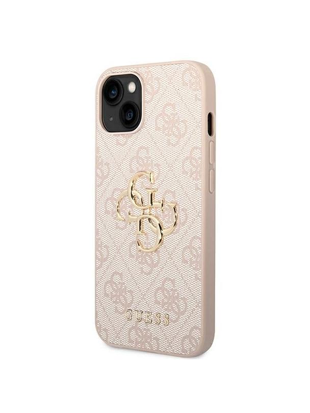 GUESS futerał do IPHONE 13 / 14 / 15 GUHCP14S4GMGPI (4G Big Metal Logo) różowy