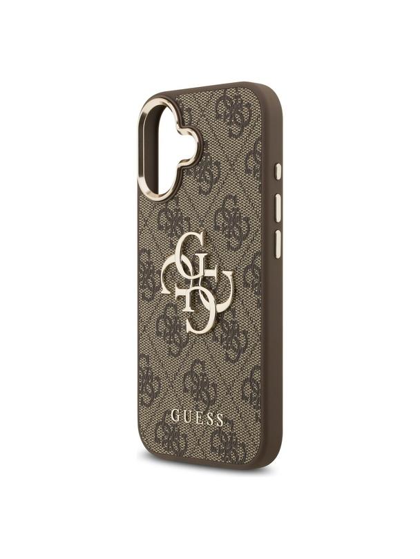 GUESS futerał do IPHONE 17 GUHCP17S4GMGCBR (PU W/ Big 4G Classic Logo) złoto brązowy