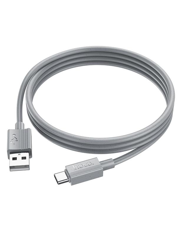 Kabel USB A do USB C Hoco 3A 1 m X107 szary