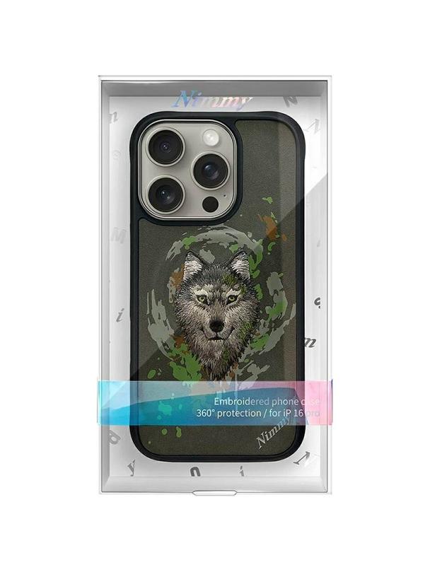 NIMMY futerał WILK kompatybilny z MagSafe do IPHONE 16 Pro ciemno szary