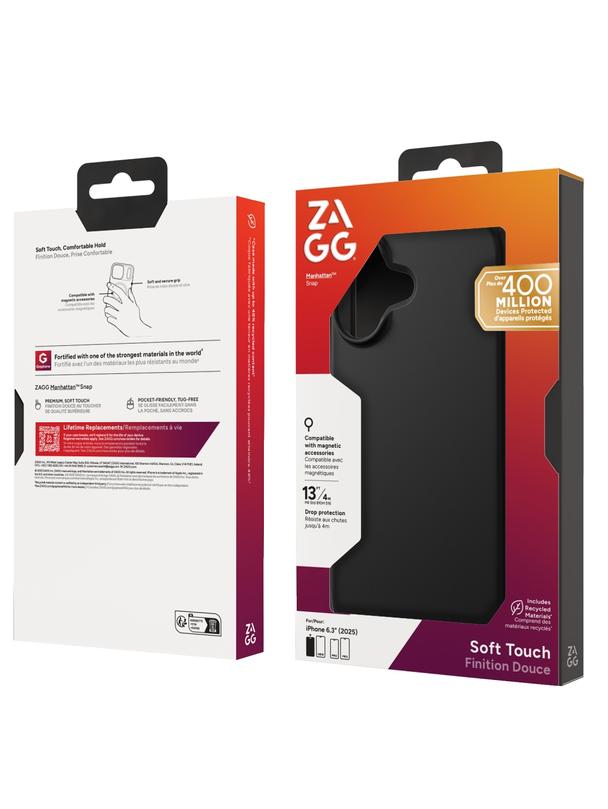 ZAGG futerał MANHATTAN SNAP kompatybilny z MagSafe do IPHONE 17 black