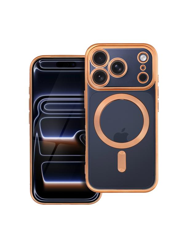 Futerał ELECTRO MAG COVER kompatybilny z MagSafe do IPHONE 17 Pro (full ring) złoty