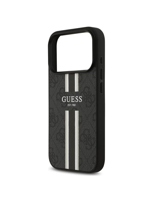GUESS futerał do IPHONE 17 Pro kompatybilny z MagSafe GUHMP17LP4RPSK (4G Printed Stripes) czarny