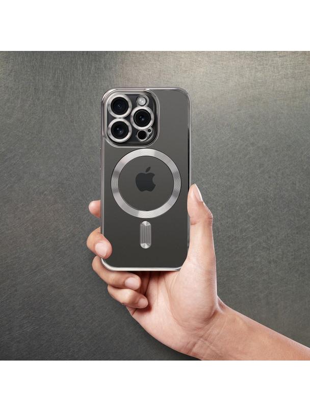 Futerał do iPhone 15 PRO MAX Electro Mag Cover zgodny z MagSafe tytanowy szary