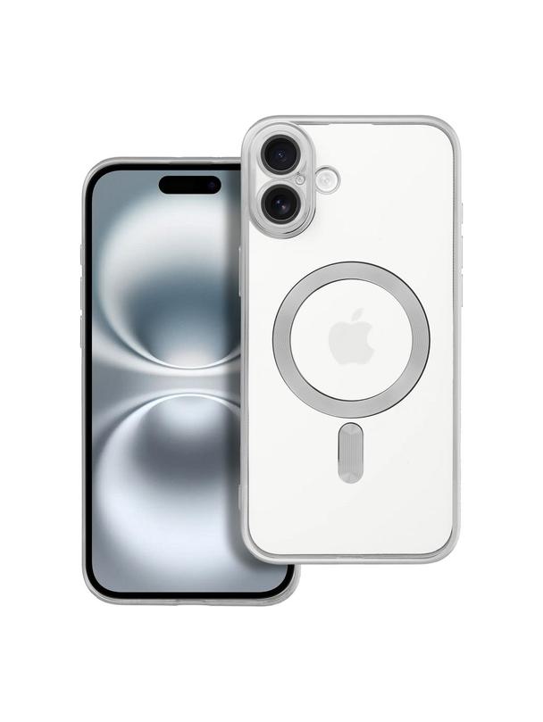 Futerał ELECTRO MAG COVER kompatybilny z MagSafe do IPHONE 16 Plus srebrny
