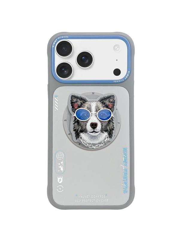 NIMMY futerał GLASSES COOL DOG kompatybilny z MagSafe do IPHONE 17 Pro szary
