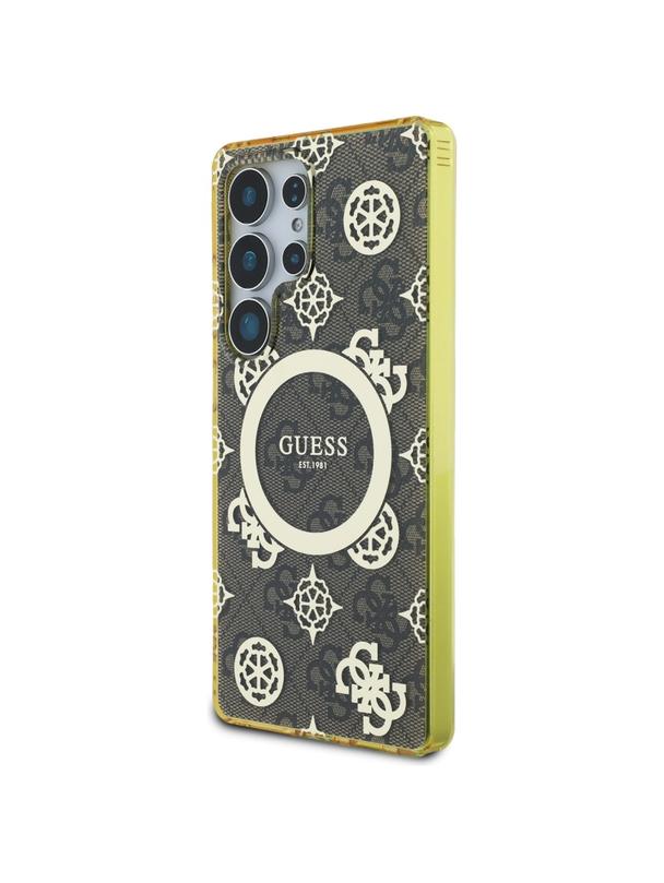 GUESS futerał do SAMSUNG S25 Ultra GUHMS25LH4PYEEW (Magnetic IML Peony on 4G Background) brązowy