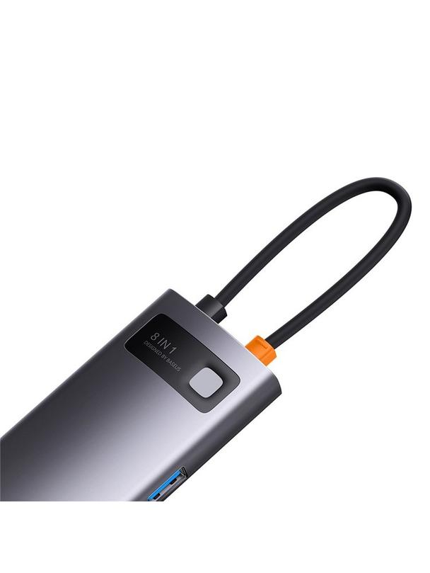BASEUS adapter HUB 8w1 Typ C WKWG080113/BS-OH101 0,15 m szary