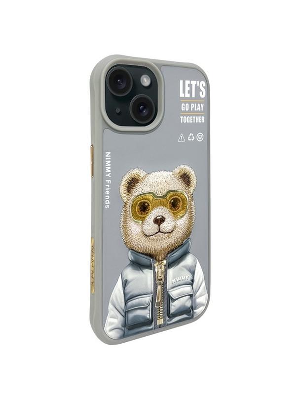 NIMMY futerał COOL&CUTE 2.0 Bear do IPHONE 15 szary