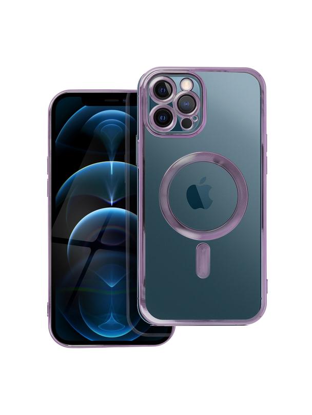 Futerał ELECTRO MAG COVER kompatybilny z MagSafe do IPHONE 12 Pro Max fioletowy