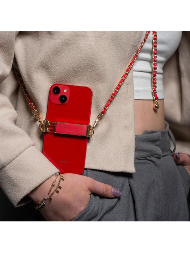 Łańcuch / Smycz z uchwytem GLAMOUR wszystkie modele max 80mm szer. CZERWONY