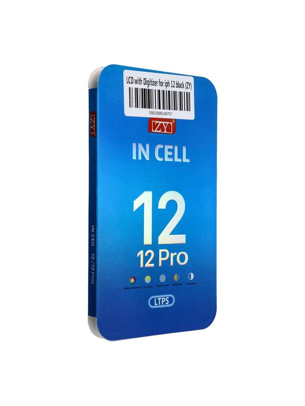 Wyświetlacz do iPhone 12 / 12 Pro z ekranem dotykowym czarnym (ZY-LTPS) IC Transferable
