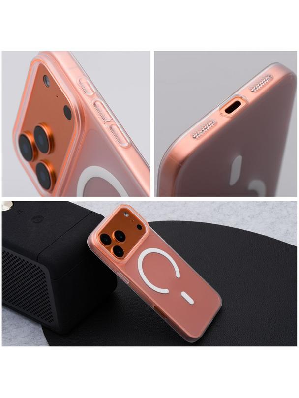 Futerał GO ORANGE kompatybilny z MagSafe do SAMSUNG S26 transparentny