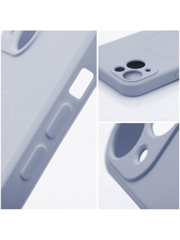 Futerał SILICONE MAG COVER kompatybilny z MagSafe do SAMSUNG A37 jasny niebieski