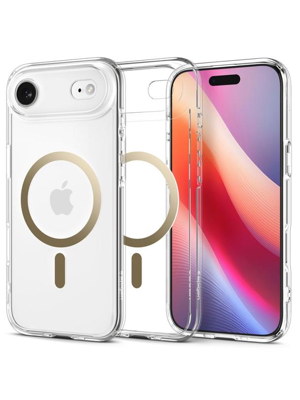 SPIGEN futerał ULTRA HYBRID MAG kompatybilny z MagSafe do IPHONE 17 Air clear gold