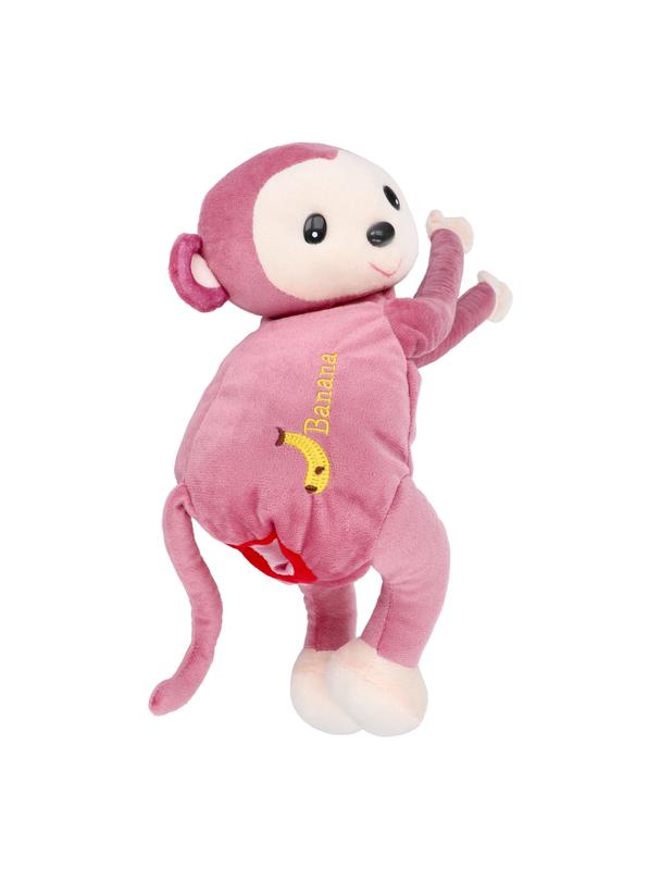 Pojemnik na chusteczki w kształcie małpy zawieszany różowy