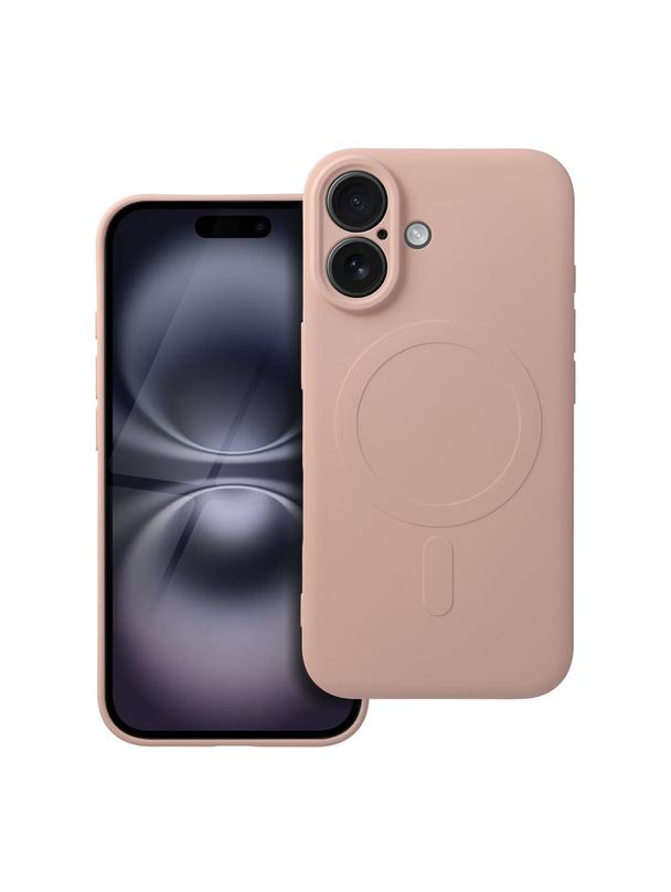 Futerał SILICONE MAG COVER kompatybilny z MagSafe do IPHONE 16 różowy