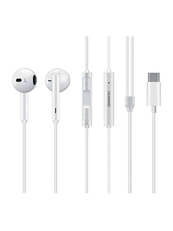 HUAWEI oryginalne słuchawki przewodowe Typ C z mikrofonem CM33 białe bulk