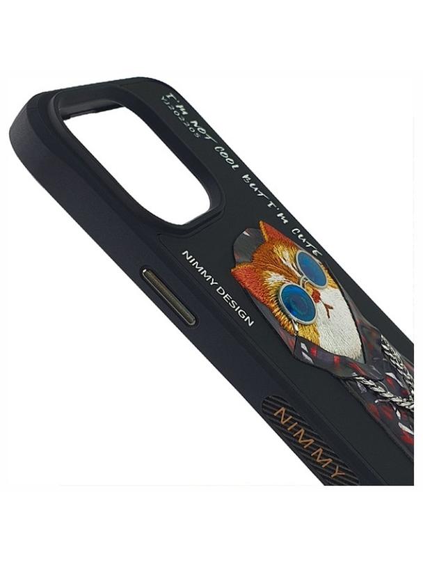 NIMMY futerał GLASSES COOL CAT do IPHONE 15 Pro Max czarny