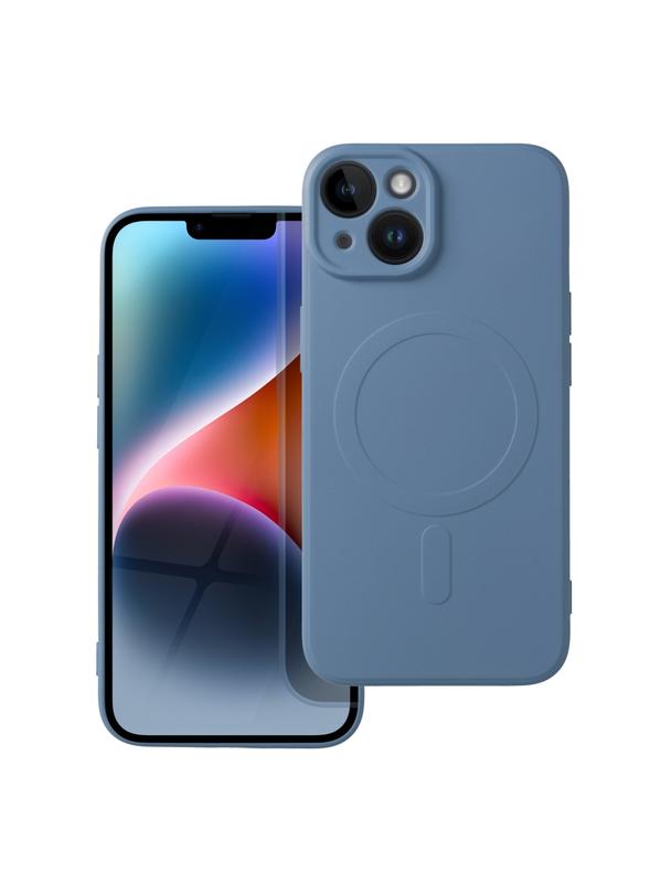Futerał SILICONE MAG COVER kompatybilny z MagSafe do IPHONE 14 niebieski