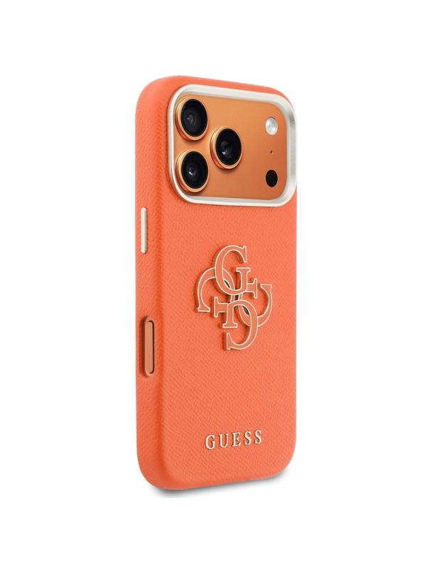 GUESS futerał do IPHONE 17 Pro Max GUHCP17X5PS4RGGO (PU FW Resin Logo) pomarańczowy