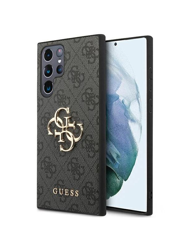 GUESS futerał do SAMSUNG S24 Ultra GUHCS24L4GMGGR (Leather 4G Metal Logo) czarny