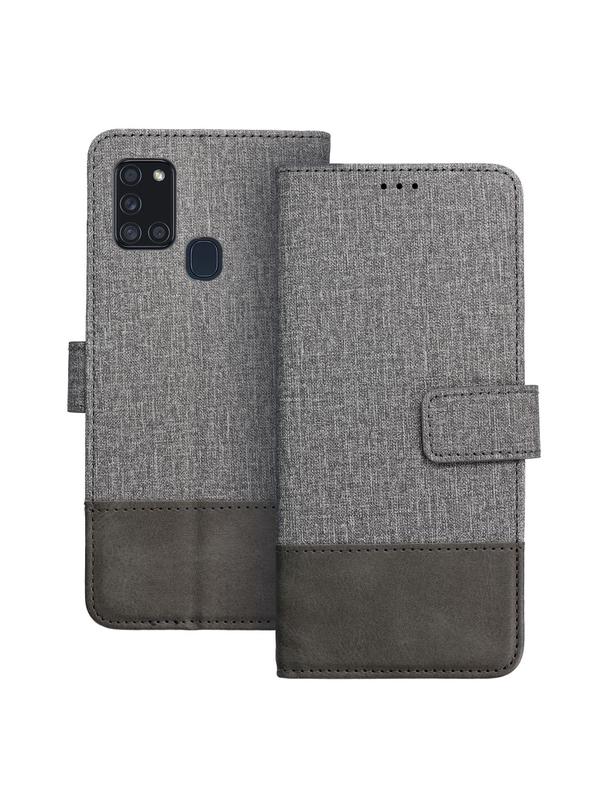 Kabura GOMMA Book do SAMSUNG A21s szary