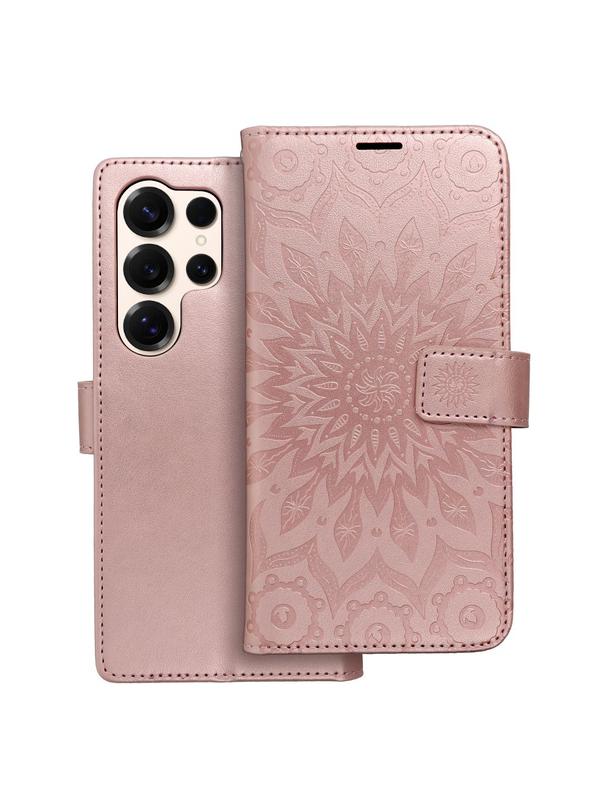 Kabura MEZZO Book do SAMSUNG S25 Ultra mandala złoty róż